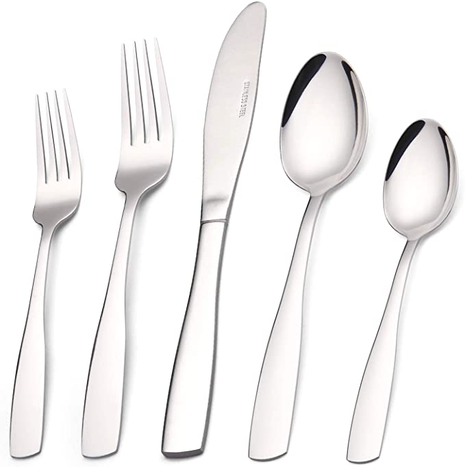 Silverware Set, 20-Piece Stainless Steel Flatware set, Tableware Cutlery Set Service for 4,Utensils for Kitchens, Dishwasher Safe