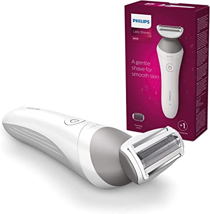 Philips Lady Shaver Series 6000 BRL126/00 Cordless with Wet and Dry use, White