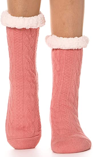 EBMORE Women Slipper Fuzzy Socks Fluffy Cozy Cabin Warm Winter Soft Thick Comfy Fleece Non Slip Home Socks