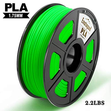 PLA 3D Printer Filament,1.75mm PLA Filament 1KG Spool,Dimensional Accuracy  /- 0.02mm,Enotepad PLA Filament for Most 3D Printer,Green