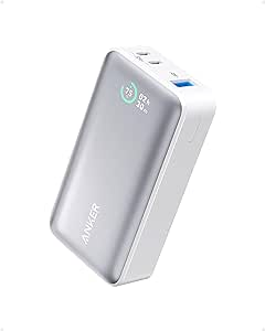 Anker 533 Batterie externe Recharge Rapide, PowerBank avec Sortie PD Max. 30 W, Chargeur Portable Power IQ 3.0, Batterie 10 000mAh pour iPhone 15/14/13/12, MacBook, iPad et Bien Plus Encore (Blanc)