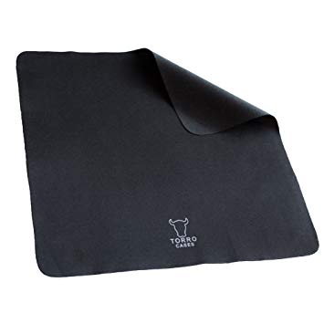 Ultra Premium Microfibre Screen Cleaning Cloth by TORRO suitable for Large TV Screens and Windows (EXTRA Large, Black)