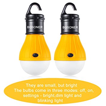 LED Lantern for Camping Lights,Portable Hurricane Emergency Tent Light Bulb for Backpacking, Hiking Fishing Emergency Light, Gear Lamp for Outdoors & Indoors,Water Resistant Gift(set of 2)