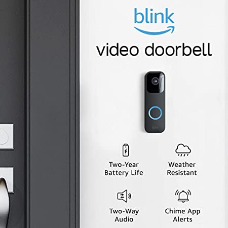 Introducing Blink Video Doorbell   Sync Module 2   Echo Show 5 Charcoal | Two-way audio, HD video, motion and chime app alerts, easy setup and Alexa enabled — wired or wire free (Black)