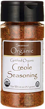 Swanson Certified Organic Creole Seasoning 2.6 Ounce (73.7 g) Flakes