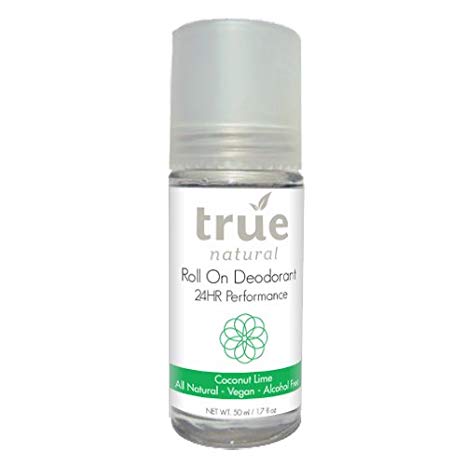 True Natural 24hr Roll-On Deodorant, Coconut Lime, All Natural, Alcohol-Free
