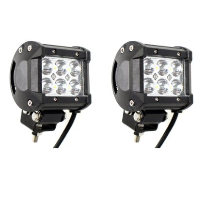 TMH 2 X 18w 1260lm Cree Spot Led Work Light Bar for Off-road SUV Boat 4x4 Jeep Lamp