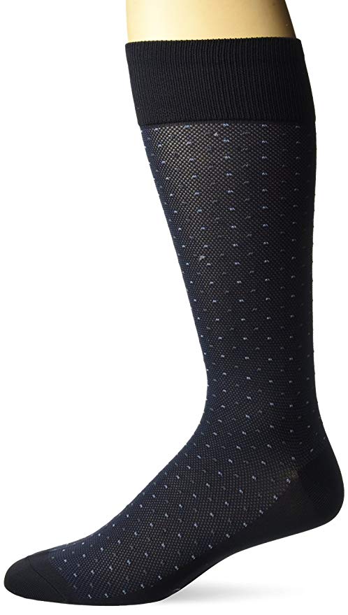 Perry Ellis Men's All Over All Over Pin Dot Microfiber Luxury Dress Sock