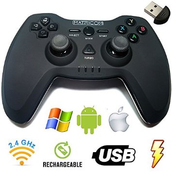 Matricom G-Pad EX Wireless USB Rechargeable Pro Game Pad Joystick w3D Feedback