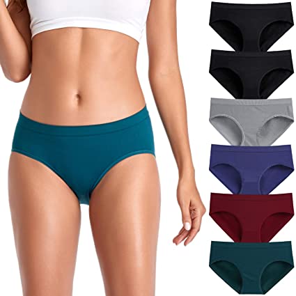 CULAYII Women's Underwear Hipster Panties, Hi-Cut Full Coverage Stretch Cool Underwear for Women