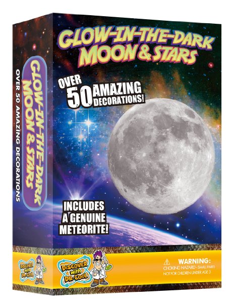 Glow in the Dark Moon and Stars Wall and Ceiling Decals