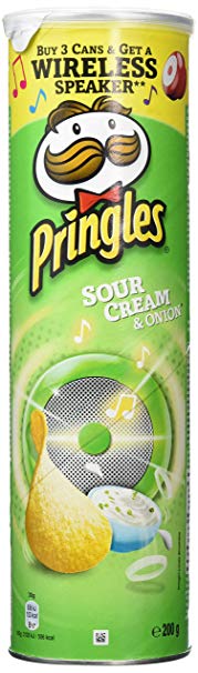 Pringles Sour Cream & Onion Crisps, 200g (Pack of 6)