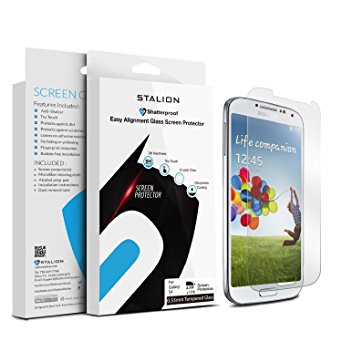 Samsung Galaxy S4 Screen Protector: Stalion® Shield Tempered Liquid Glass Armor Guard Shatter-Proof 9H Ballistic Gorilla Glass [Retail Packaging](1-Pack)