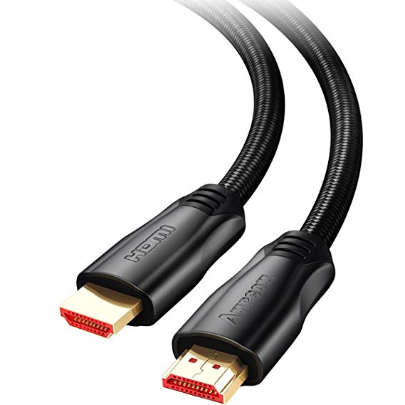 HDMI Cable,AMPCOM Zinc-Alloy Shell,Cotton Braided,Gold Plated HDMI to HDMI Cord Compatible with HDMI 2.0a/b, 2.0, 1.4a (Ultra HD, 4K@60Hz, 3D, 1080p, HDR,4:4:4, ARC,Ethernet) 10FT Black