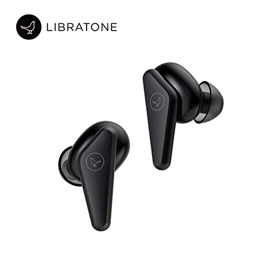 Libratone Track Air True Wireless Earbuds, Wireless Charging Case, Bluetooth 5.0 APT-X/AAC Codec Premium Sound, IPX4 Waterproof, CVC 8.0 Noise Cancelling, Dual-mics Built-in, 32 Hours Playtime-Black