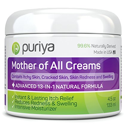 Puriya Cream For Eczema, Psoriasis, Dermatitis and Rashes. Powerful Plant Rich Formula Provides Instant and Lasting Relief For Severely Dry, Itchy, or Irritated Skin (Light Peppermint, 4.5 oz)