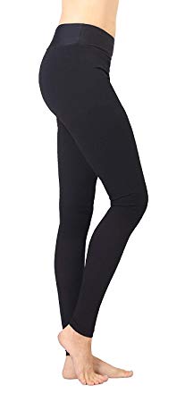 Extra Firm Footless Graduated Compression Microfiber Leggings Opaque Pants (20-30 mmHg) with Control Top (X-Large)