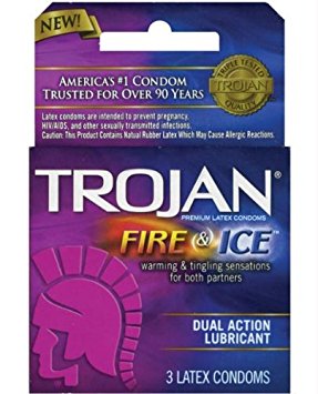 TROJAN FIRE & ICE CONDOMS DUAL ACTION LUBRICANT 18 PACK by Trojan Condoms