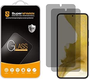 Supershieldz (2 Pack) (Privacy) Anti Spy Screen Protector Designed for Samsung Galaxy S22 5G, Tempered Glass, Anti Scratch, Bubble Free