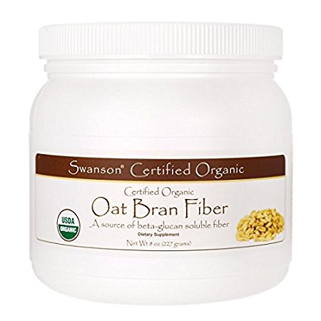 Swanson Certified Organic Oat Bran Fiber 8 oz (227 g) Pwdr