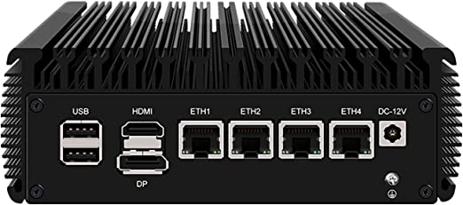 Micro Firewall Appliance, Mini PC, VPN, Router PC, Intel N5105, HUNSN RJ03, AES-NI, 4 x Intel 2.5GbE I225-V LAN, Type-C, TF, M.2 WiFi 6 Slot, Barebone, NO RAM, NO Storage, NO System