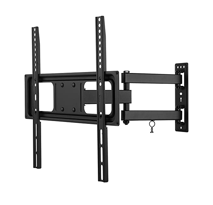Lion's Head Full motion Tv wall mount brackets dual Articulaing Arms swivels tilts rotation of most 32 to 55 inch Lcd led plasma OLED flat & curved Tvs,Holds up to 35 kg,vesa support 50×400 mm with the cable manager & life time warranty