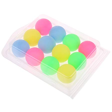 AOWA 12 Counts 1.57" Multipul Color Ping-Pong Balls, Plastic Table Tennis Ball (Pong Games,Not Suitable for Practice or Tournament)