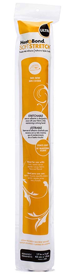 HeatnBond SoftStretch Ultra Iron-On Adhesive, 17 Inches x 2 Yards