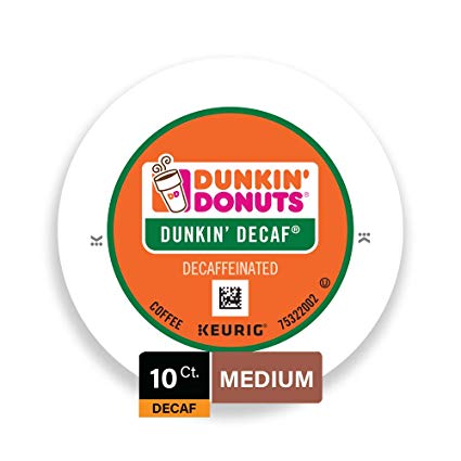 Dunkin' Donuts Decaf Coffee Kcups, 10 Count