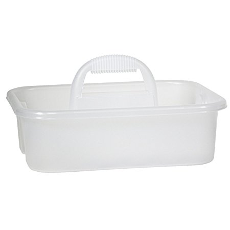 Akro-Mils 09185SCLAR Plastic Tool and Supply Tote Caddy, Clear