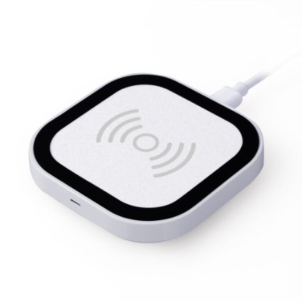 Wireless Charger, iDOO Slim Mini Wireless Charging Pad for Galaxy S7,Galaxy S7 edge, Galaxy S6,Note 5 ,S6 Edge ,S6 Edge, Nexus 4/5/6 and All Qi-Enabled Devices - White&Black
