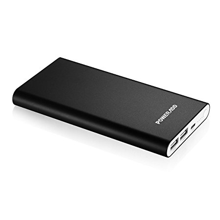 Poweradd Pilot 4GS 12,000mAh (3.0A output) Portable Charger External Battery Power Bank with Auto Detect Technology for iPhone, iPad, iPod, Samsung, most other Phones and Tablets-Black (with 8-pin lightning cable)