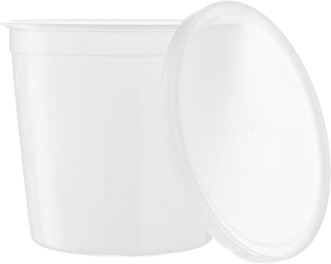 Basix Round Clear 168-Ounce Food Storage Container with Lids, 10 Count