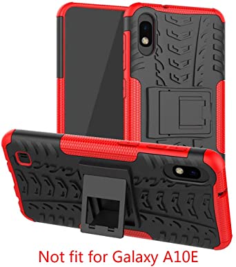 SKTGSLAMY Galaxy A10 Case, Samsung A10 Case, [not fit Galaxy A10e 5.8"], Shockproof Tough Rugged Dual Layer Protective Case Hybrid Kickstand Cover for Samsung Galaxy A10 6.2" (Red)
