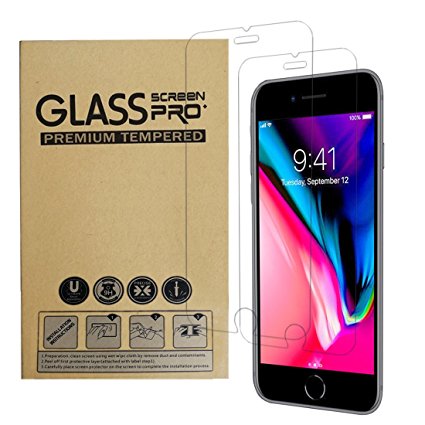 iPhone 8 7 Plus Screen Protector, Jamora 0.26mm 9H Tempered Shatterproof Glass Screen Protector Anti-Shatter Film for iPhone 8 Plus / 7 Plus 6/6S Plus 5.5" Inch [3D Touch Compatible] - (2-Pack)