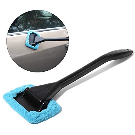 XCSOURCE Auto Glass Cleaner Long Handle Wand   Microfiber Cleaning Cloth, Windshield Window Clean Wiper for Car Vehicle MA545