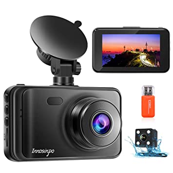 Upgraded Dash Cam Front and Rear Camera【2020 Newest Model】1080P FHD Dual Dash Camera Dashcam for Car DVR Dashboard Camera with Night Vision, 170° Wide Angle, Loop Recording, G-sensor, Parking Monitor