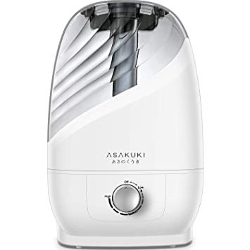 ASAKUKI Ultrasonic Cool Mist Humidifier, 6L Premium Quiet Air Humidifier for Home, Bedrooms, Office or Babies Nursery, Visible Water Tank, Quiet Operation, Lasts Up to 20-72 Hours