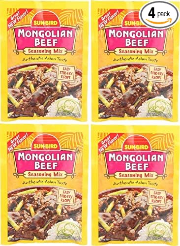 Sunbird Seasoning Mixes Multi-Pack (Mongolian Beef, 4-Pack)