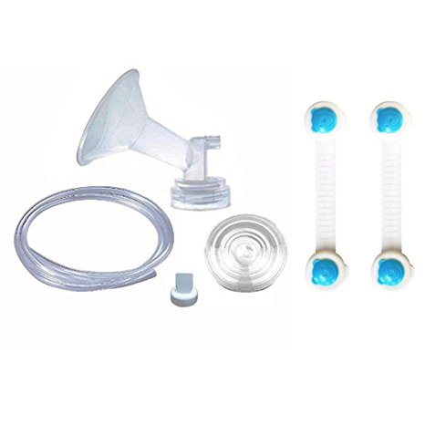 SpeCtra ORIGINAL Large 28MM Breast Shield Flange w/ Valve, Backflow Protector, and Tubing for SpeCtra Breast Pumps S1, S2, M1, S9 Made by SpeCtra Baby USA