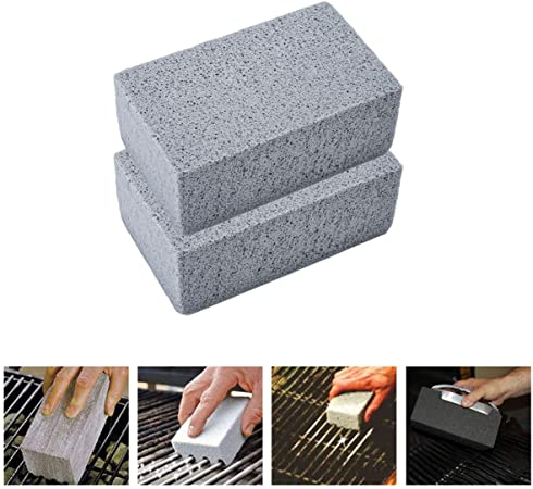 Grill Cleaning Brick,Wemaker Grill Griddle Cleaning Brick Block,Ecological Grill Cleaning Brick, De-Scaling Pumice Cleaning Stone for Removing Stains BBQ Cleaning for BBQ Grills, Racks, Flat Top Cooke