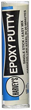 Harvey 44150 Epoxy Putty, 2 Oz, Plastic Tube, Gray/Beige, Sulfurous, Solid, Grey