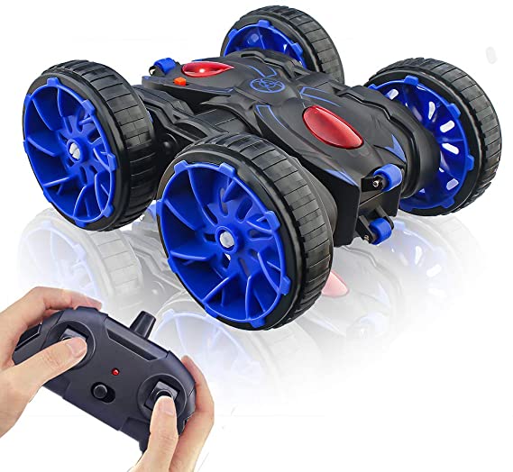 Remote Control Stunt Car, RC Car Toy 15km/h All Terrain Off Road 4WD Double Sided Running, 360° Rotation & Flips Remote Control Car Toy Boys & Girls Aged 3 4 5 6 7 8 9 10