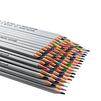 Art Drawing Pencils, Set of 72 Assorted Colors Huhuhero Professional Premium Art Colored Pencils For Artist Sketch / Secret Garden, Recycled Wood Environmentally Friendly Non- Toxic