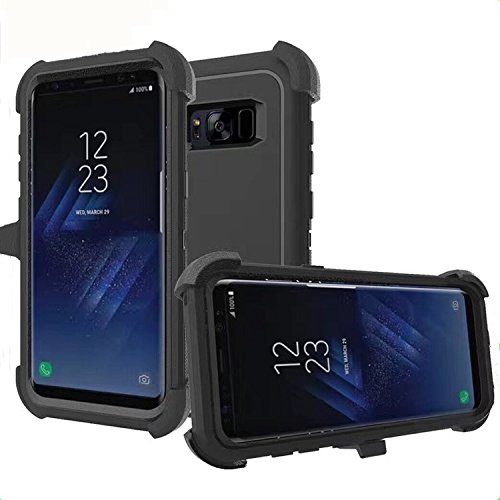 Samsung Galaxy S8 Plus Case, [Heavy Duty] [Drop Protection] [Shockproof] Tough Rugged TPU Hybrid Hard Shell Cover Defender Case for Galaxy S8 Plus Black