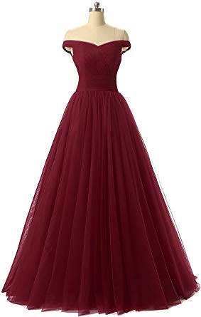Nina A-Line Tulle Prom Formal Evening Homecoming Dress Ball Gown Nnd016