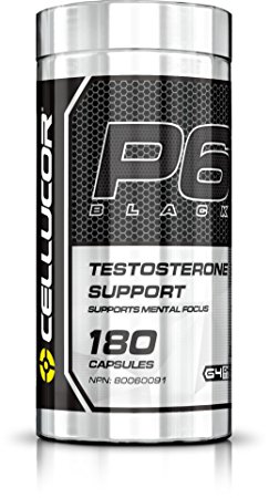 Cellucor P6 Black Testosterone Booster Supplement, 180 Capsules