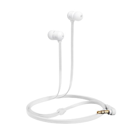 Betron B750s Earphones Headphones, High Definition, in-ear, Tangle Free, Noise Isolating , HEAVY DEEP BASS for iPhone, iPod, iPad, MP3 Players, Samsung Galaxy, Nokia, HTC, Nexus, BlackBerry etc (White)