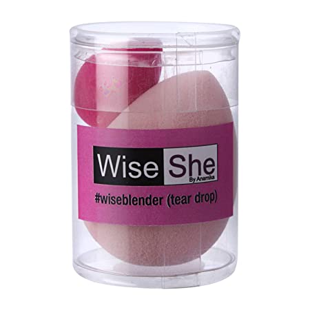 WISESHE Tear Shape Beauty Foundation Sponge Makeup Applicator with Mini Blender