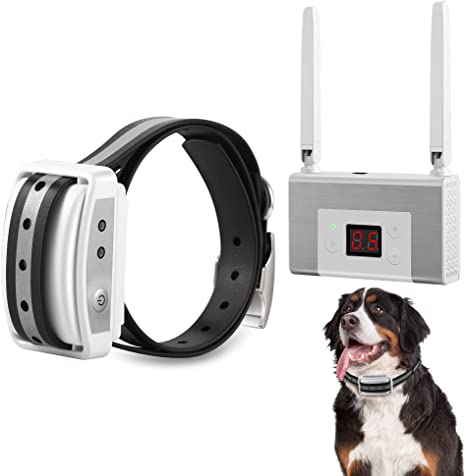 FOCUSER Electric Wireless Dog Fence System, Pet Containment System for Dogs and Pets with Waterproof and Rechargeable Collar Receiver for one Dog Container Boundary System